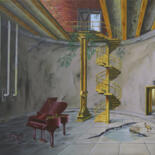 Painting titled "Le dénouement (Sous…" by Thierry Van Quickenborne, Original Artwork, Oil