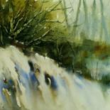 Painting titled "Acqua azzurra, acqu…" by Tito Fornasiero, Original Artwork, Watercolor