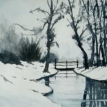 Pittura intitolato "Inverno #15" da Tito Fornasiero, Opera d'arte originale, Acquarello