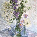 Painting titled "Lily bouquet" by Olga Sedykh, Original Artwork, Oil