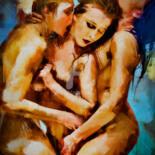 Digital Arts titled "three-girls-07.jpg" by Tobias Ginski, Original Artwork, Digital Painting
