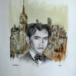 Painting titled "GARCIA LORCA en New…" by Tomás Castaño, Original Artwork, Acrylic