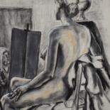 Dessin intitulée "Female Nude #21" par Toni Medford, Œuvre d'art originale