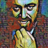 Malerei mit dem Titel "Luciano Pavarotti P…" von Tony Rubino, Original-Kunstwerk, Acryl Auf Keilrahmen aus Holz montiert