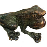 Sculpture titled "Frog" by Kristof Toth, Original Artwork, Bronze