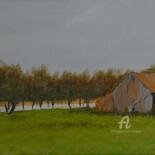 Painting titled "petite ferme" by Serge Toulgoat, Original Artwork, Acrylic
