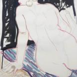 Drawing titled "Nue de Colette - 2" by Toumire, Original Artwork, Chalk