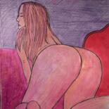 Peinture intitulée "Автопортрет 10" par Nadia Tutynina, Œuvre d'art originale, Crayon