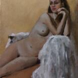 Pintura titulada "Nude" por Iuliia Moreva, Obra de arte original, Oleo Montado en Bastidor de camilla de madera