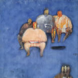 Peinture intitulée "Les invités. The gu…" par V-Taps, Œuvre d'art originale, Acrylique