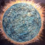 Peinture intitulée "Full metal planet" par Wilcox, Œuvre d'art originale, Collages Monté sur Châssis en bois