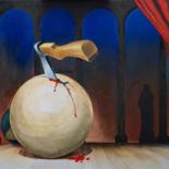 Painting titled "Death of Mrs. Shar,…" by Vyacheslav Nikiforov, Original Artwork, Oil