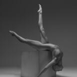 Photographie intitulée "Cube Nude III" par Vadim Stein, Œuvre d'art originale, Photographie non manipulée