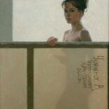 Malerei mit dem Titel ""Автопортрет"" von Valentina Cernyh, Original-Kunstwerk, Öl