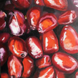 Pintura intitulada "Pomegranate" por Valeriia Radziievska, Obras de arte originais, Óleo Montado em Armação em madeira