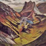 Peinture intitulée "Snowdonia Wales" par Valérie Barrett, Œuvre d'art originale, Acrylique Monté sur Châssis en bois