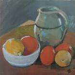 Peinture intitulée "Oranges amères" par Valérie Blum (Valery), Œuvre d'art originale, Acrylique