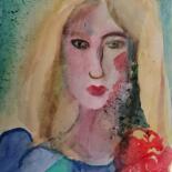 Peinture intitulée "Blonde" par Valérie Blum (Valery), Œuvre d'art originale, Aquarelle