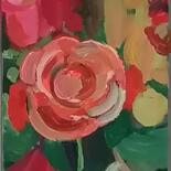 Peinture intitulée "La rose" par Valérie Blum (Valery), Œuvre d'art originale, Acrylique