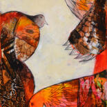 Painting titled "Les oiseaux 02" by Valérie Depadova, Original Artwork, Acrylic
