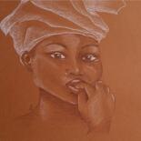 Drawing titled "SOUAD" by Valérie Lamarre, Original Artwork, Pastel