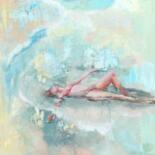 Painting titled "Lucy in the sky" by Valérie Le Meur, Original Artwork, Acrylic Mounted on Wood Stretcher frame