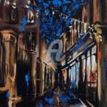 Painting titled "Dans les ruelles du…" by Valérie Le Meur, Original Artwork, Acrylic Mounted on Wood Stretcher frame