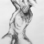Рисунок под названием "Sans-titre" - Valérie Perlein, Подлинное произведение искусства, Древесный уголь