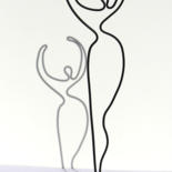 Γλυπτική με τίτλο "sculpture Femme fil…" από Vanessa Renoux, Αυθεντικά έργα τέχνης, Μέταλλα