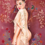 Schilderij getiteld "Love Series - Whisp…" door Vanessa Chyi, Origineel Kunstwerk, Pastel