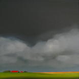 Painting titled "Polder in Zeeland" by Nelly Van Nieuwenhuijzen, Original Artwork, Acrylic