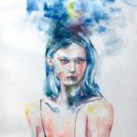 "Girl" başlıklı Tablo Oksana Poluektova tarafından, Orijinal sanat, Suluboya
