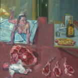 Картина под названием "hotel room" - James Wardroper, Подлинное произведение искусства, Масло