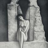 Painting titled "Figures" by Vili Kostadinova, Original Artwork, Graphite