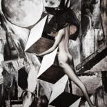 Collages intitolato "lunas" da Verónica Risalde, Opera d'arte originale, Fotomontaggio