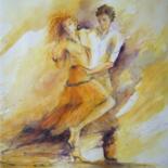 Peinture intitulée "Danseurs" par Véronique Le Forestier, Œuvre d'art originale, Aquarelle