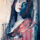 Painting titled "Madone adolescente" by Véronique Piaser-Moyen, Original Artwork, Pastel