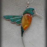 Design titled ""Hummingbird"- Pend…" by Vyacheslav Mishin, Original Artwork, Jewelry