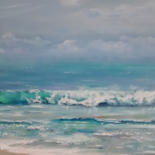 Pintura titulada "Mar Mediterráneo, p…" por Victoria Aranyo, Obra de arte original, Oleo Montado en Bastidor de camilla de m…