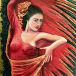 Painting titled "Flamenco" by Victoria Beko, Original Artwork, Oil