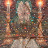 Картина под названием "The Shabbath Prayer" - Victor Molev, Подлинное произведение искусства, Масло Установлен на Деревянная…