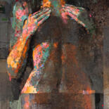 Painting titled "Genesis 2" by Viktor Sheleg, Original Artwork, Oil Mounted on Wood Stretcher frame