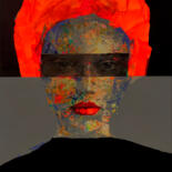 Ζωγραφική με τίτλο "Red" από Viktor Sheleg, Αυθεντικά έργα τέχνης, Λάδι Τοποθετήθηκε στο Ξύλινο φορείο σκελετό