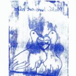 Gravures & estampes intitulée "Faites L'amour pas…" par Vinci Art, Œuvre d'art originale, Monotype