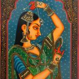 Painting titled "Queen" by Vishal Gurjar, Original Artwork, Oil