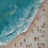 Painting titled "Beach9" by Vishalandra Dakur, Original Artwork, Oil