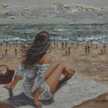 Картина под названием "Ocean breeze8" - Vishalandra Dakur, Подлинное произведение искусства, Масло
