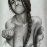 Disegno intitolato "Silent girl" da Vitaly.Arts, Opera d'arte originale, Grafite