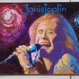 Painting titled "Janis Joplin in con…" by Viviano, Original Artwork, Oil