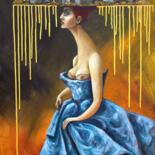 Pittura intitolato "OLD TOWN LADY 2" da Vladimir Pronkin, Opera d'arte originale, Olio